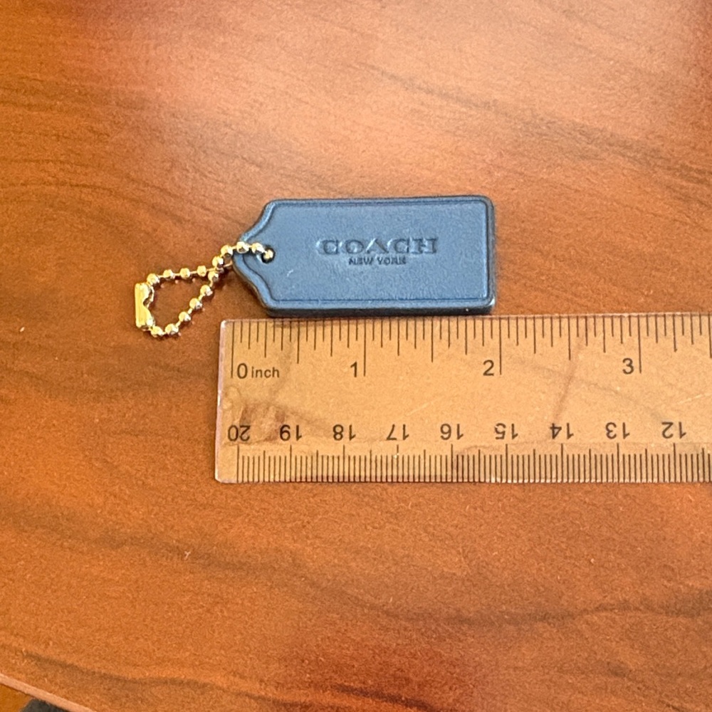 Coach Navy Leather Key Holder